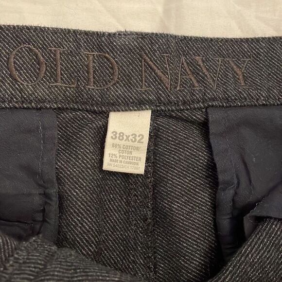 Old Navy Charcoal Gray Cotton Dress Pants Men's Size 38x32 Career - Picture 2 of 12